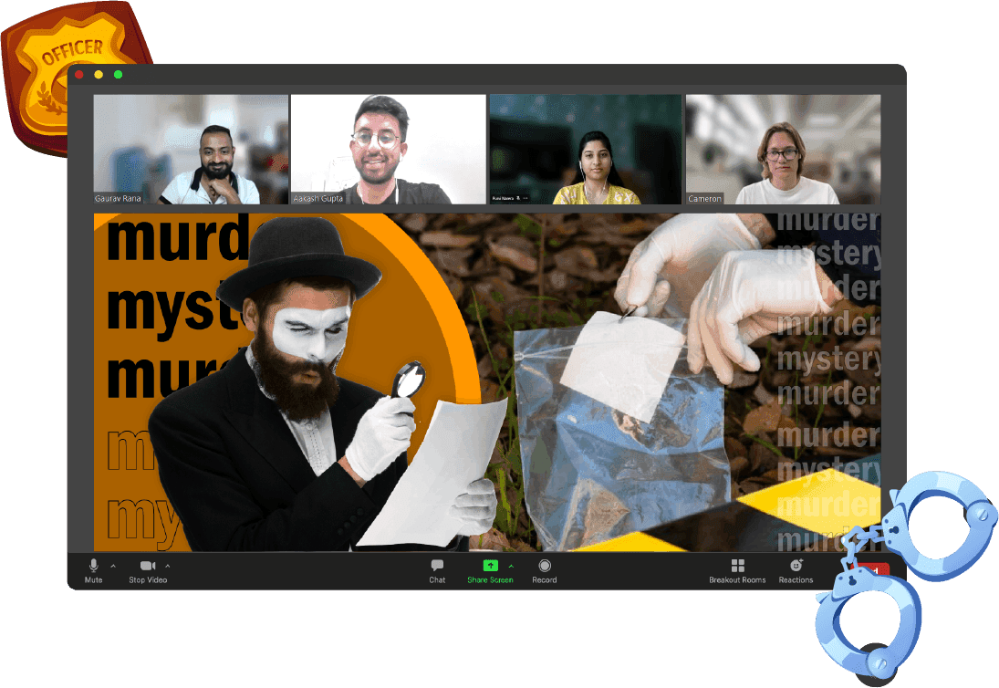 Image showcasing Why are Virtual Murder Mystery Team Building Games Perfect for Team Bonding?