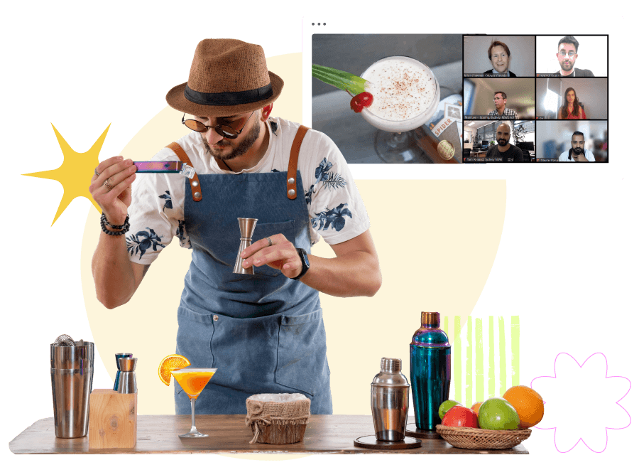 Virtual Mixology Class with Kits for Fun Team Building