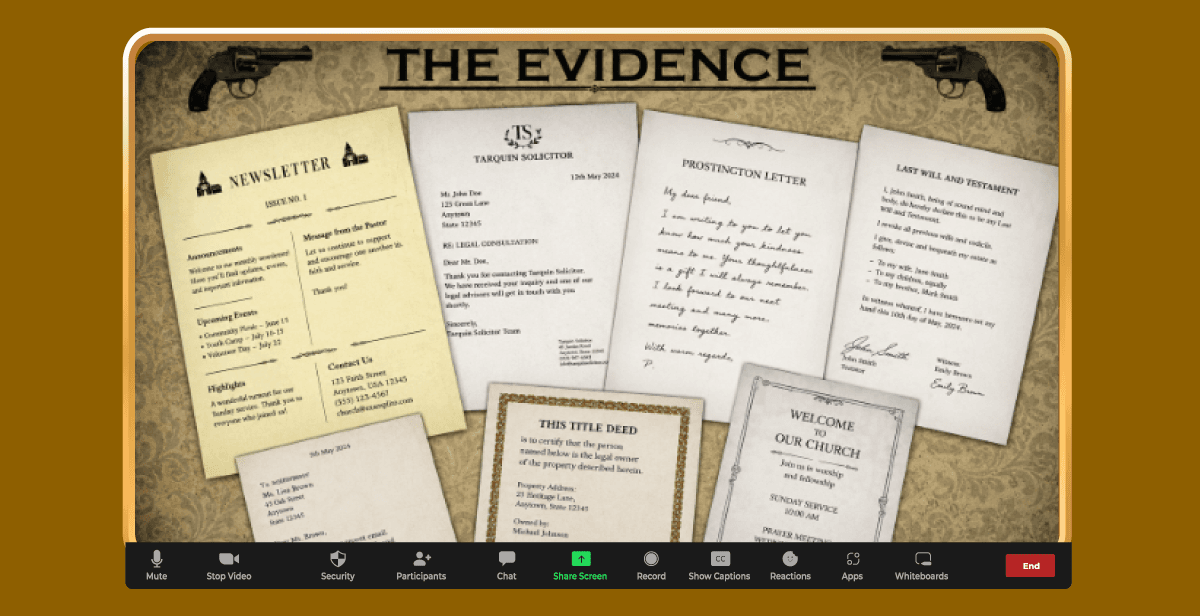 Virtual Murder Mystery – Murder at the Manor